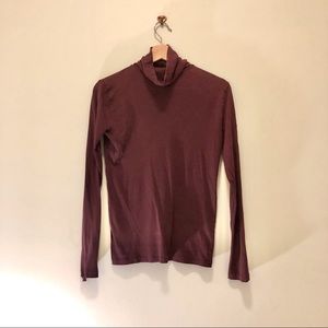 J. Crew Lightweight Maroon/Plum Turtleneck